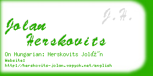 jolan herskovits business card